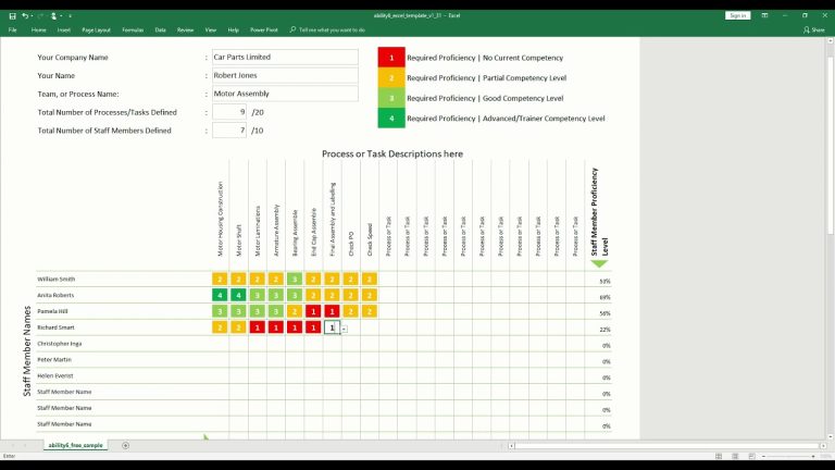 Board Member Skills Matrix