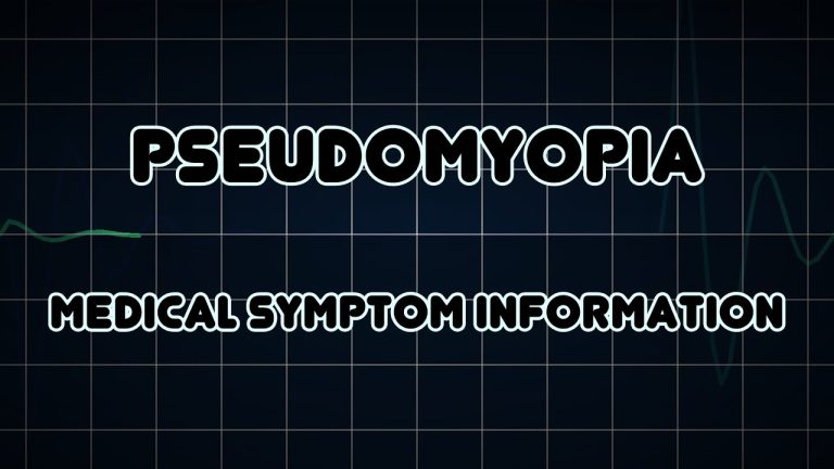 What is Pseudomyopia?