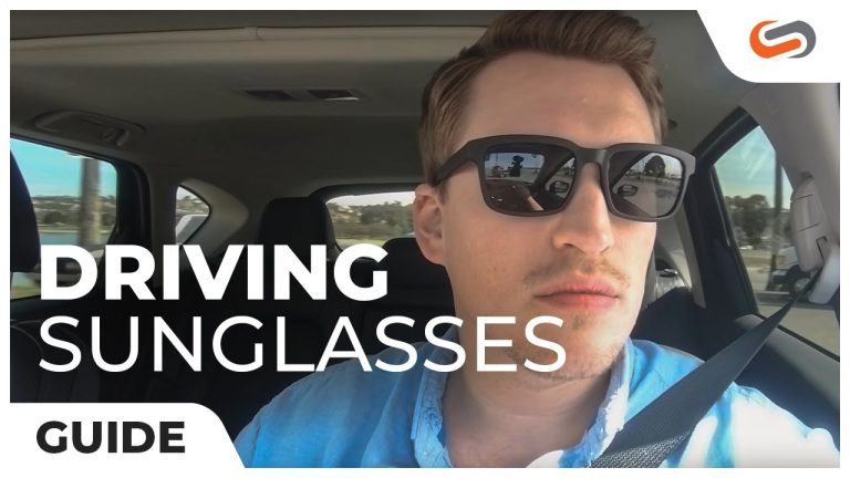 What type of glasses should not be worn when driving?